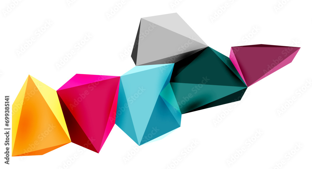 3d low poly triangle design elements 3d low poly triangle design elements