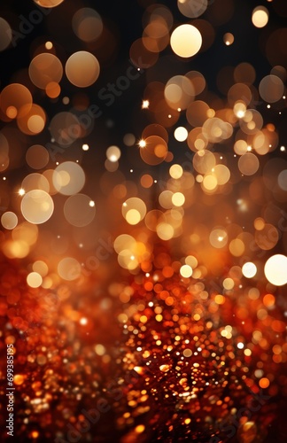 Golden Sparkles on Dark Background