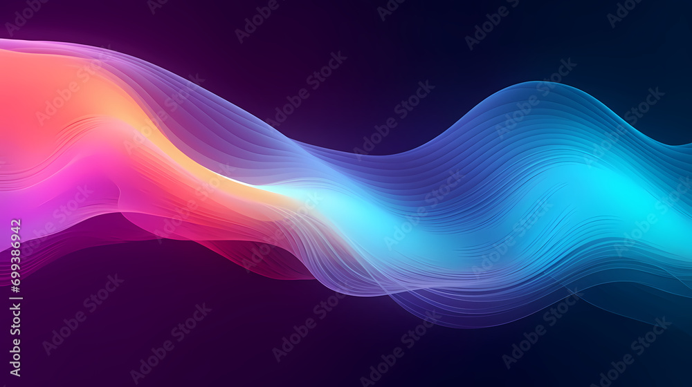 Digital technology blue rhythm wavy line abstract graphic poster web page PPT background with generative Digital technology blue rhythm wavy line abstract graphic poster web page PPT background with generative