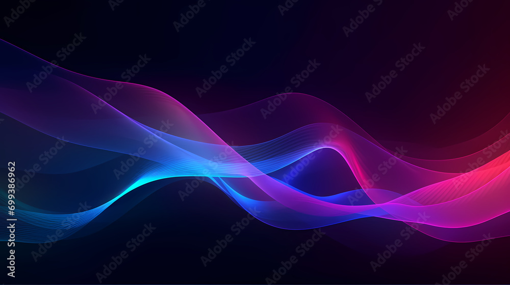Digital technology blue rhythm wavy line abstract graphic poster web page PPT background with generative Digital technology blue rhythm wavy line abstract graphic poster web page PPT background with generative