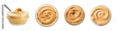 Collection of PNG. Peanut butter spread isolated on a transparent background. photo
