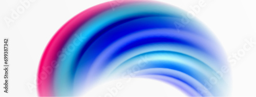 Rainbow color silk blurred wavy line background on white, luxuriously vibrant visually captivating backdrop. Stunning blend of colors reminiscent of rainbow, silky and gracefully blurred wavy pattern