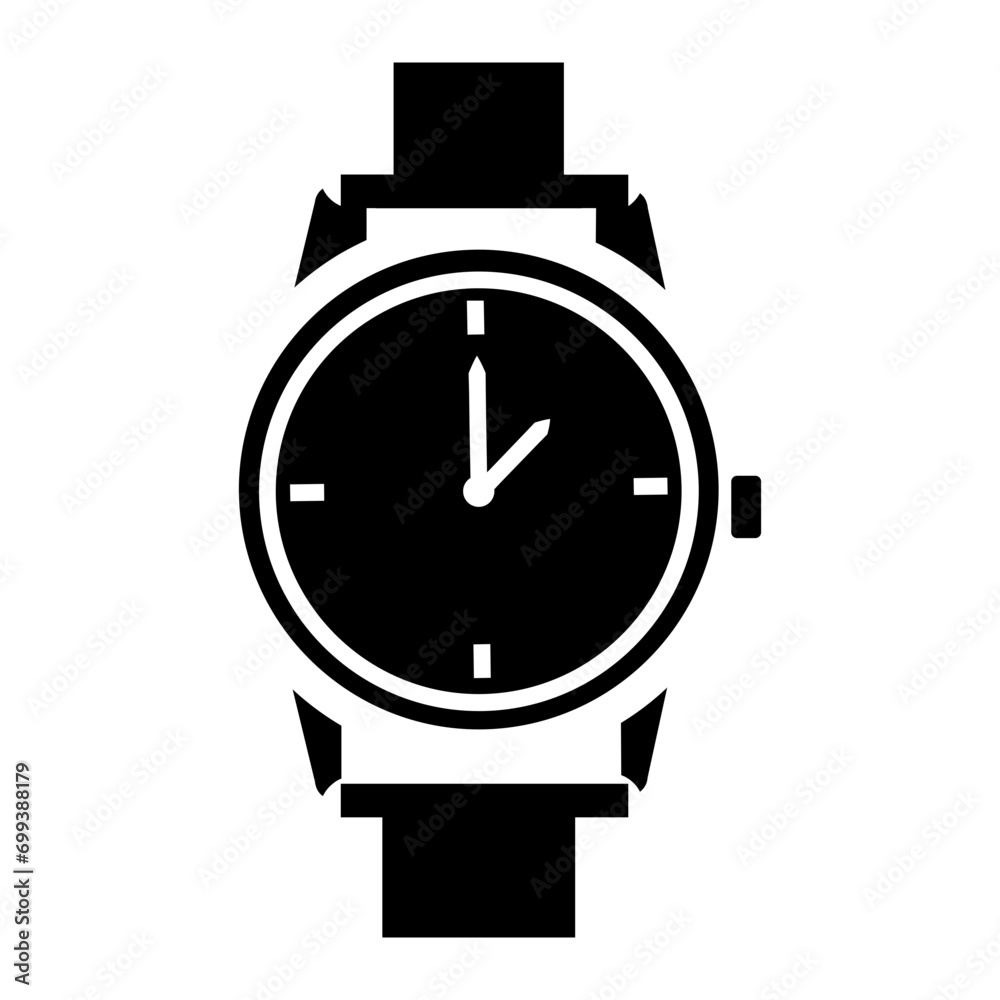 Fashion icon on glyph style. watch icon Fashion icon on glyph style. watch icon