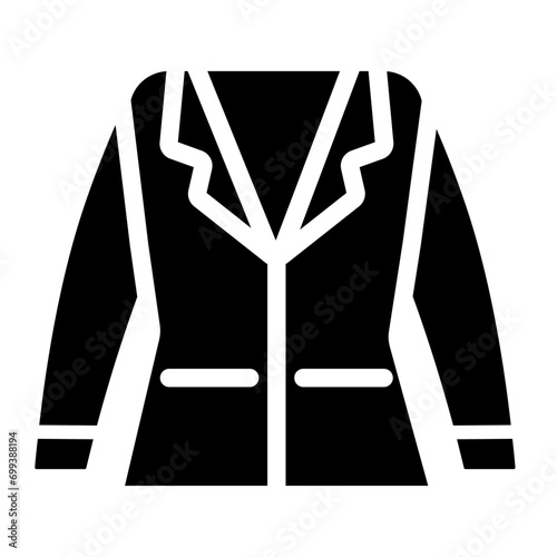 Fashion icon on glyph style. suit icon