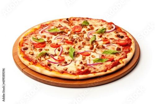 Mouth watering Delicious Cheese pizza with Beautiful Background.