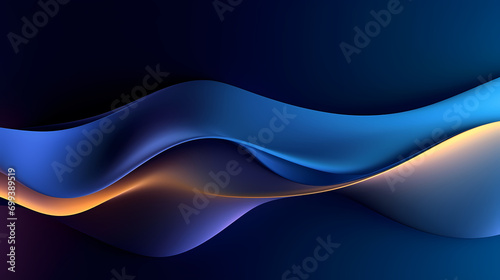 Digital technology blue rhythm wavy line abstract graphic poster web page PPT background with generative