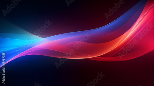 Digital technology blue rhythm wavy line abstract graphic poster web page PPT background with generative