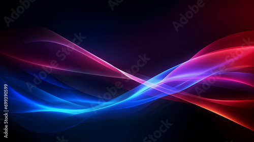 Digital technology blue rhythm wavy line abstract graphic poster web page PPT background with generative © Derby