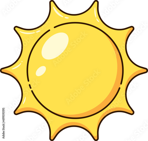 Hand Drawn Brightening Sun Sticker, Prophet Yahya Miracle
