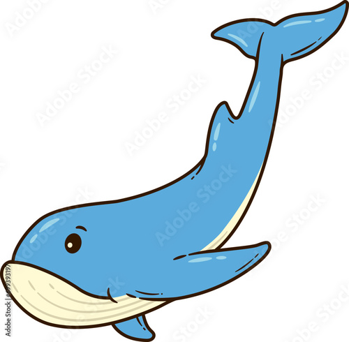 Cute Animal Kawaii Blue Whale, Prophet Yunus Miracle photo