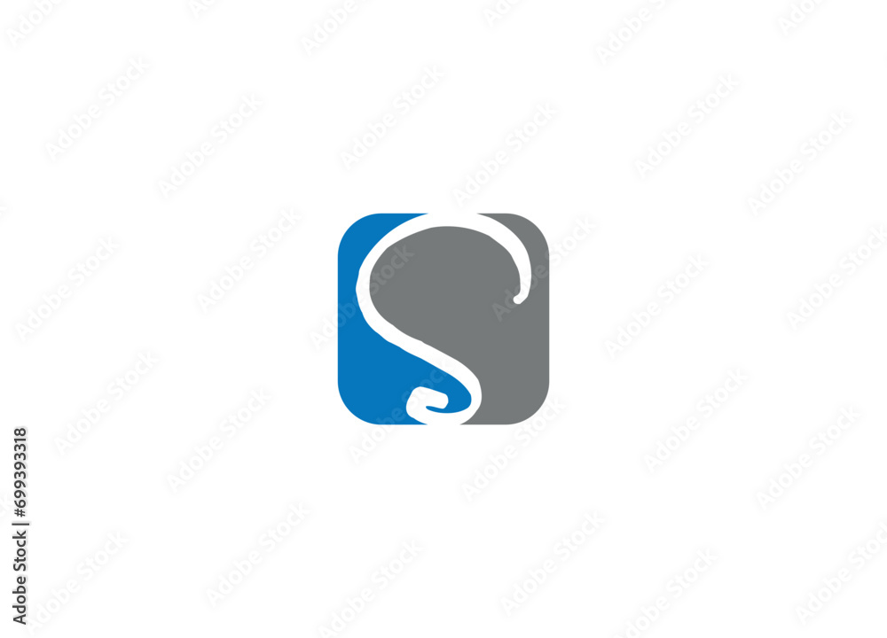 Fototapeta premium S modern logo design vector icon template with white background
