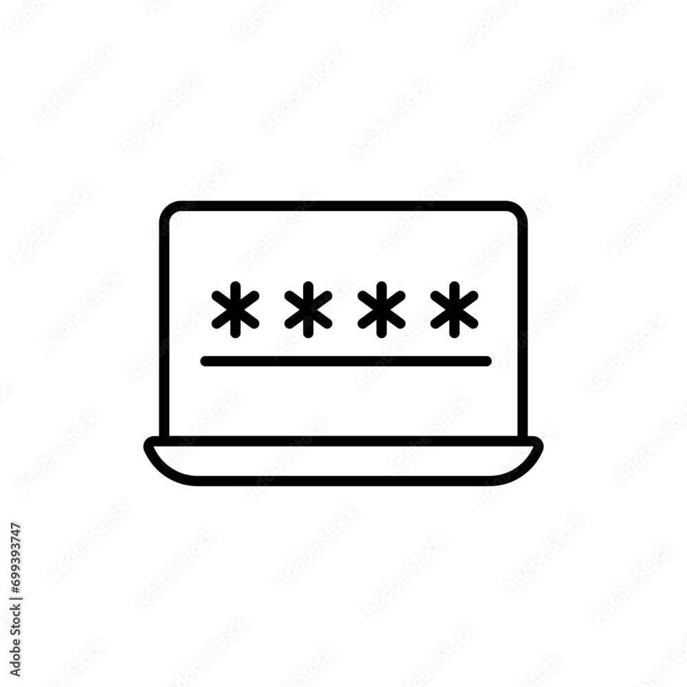 Password outline icons, security minimalist vector illustration ,simple transparent graphic element .Isolated on white background Password outline icons, security minimalist vector illustration ,simple transparent graphic element .Isolated on white background