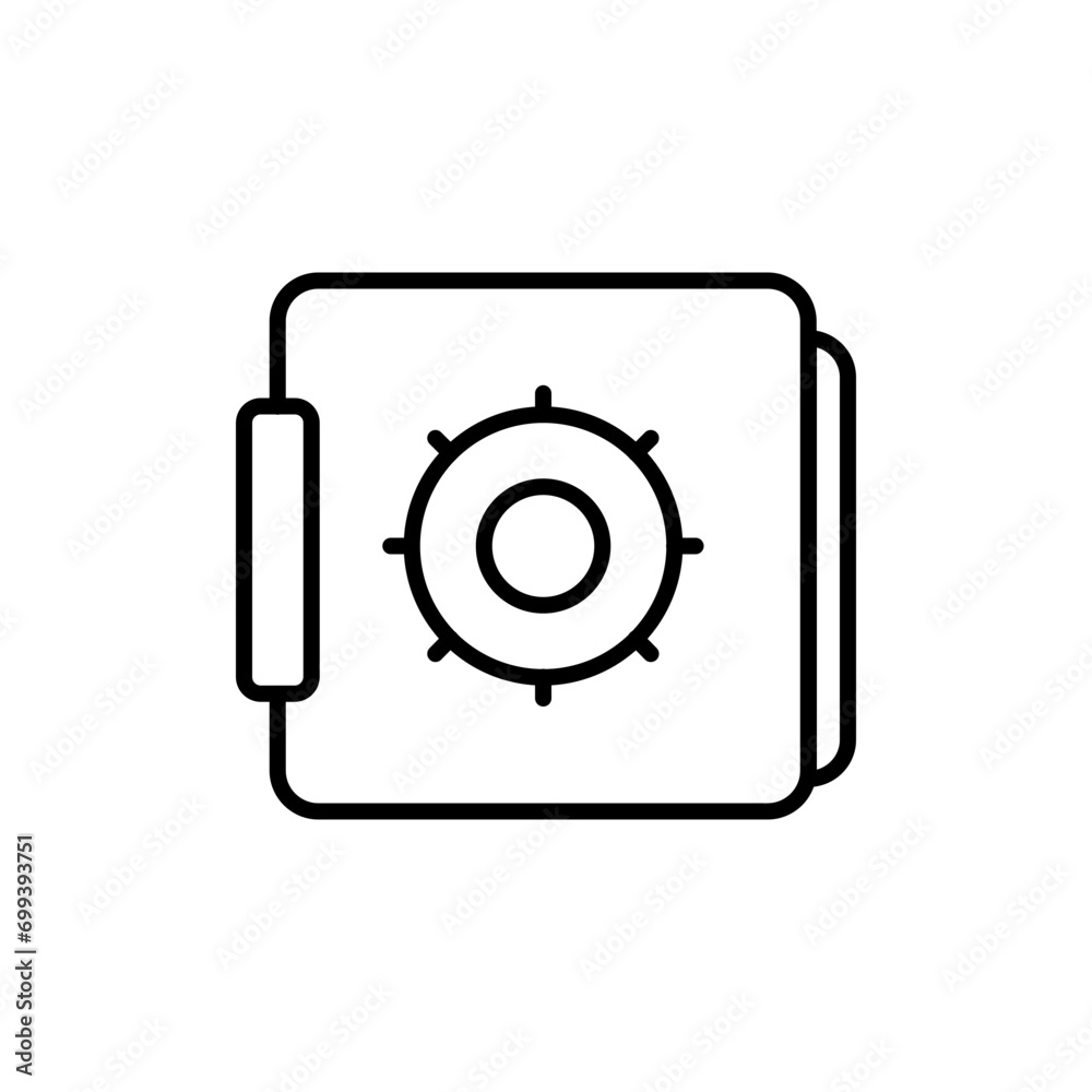 Safe box outline icons, security minimalist vector illustration ,simple transparent graphic element .Isolated on white background Safe box outline icons, security minimalist vector illustration ,simple transparent graphic element .Isolated on white background
