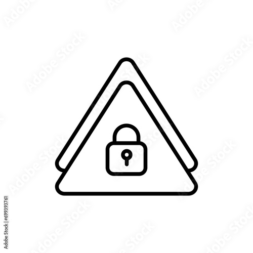 Lock sign outline icons, security minimalist vector illustration ,simple transparent graphic element .Isolated on white background