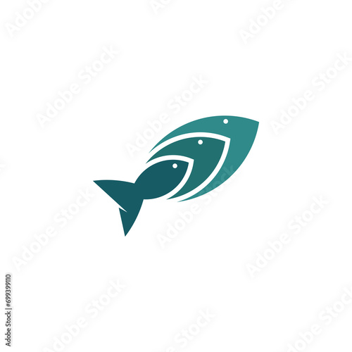 fish logo with modern and colorful design for brand identity
