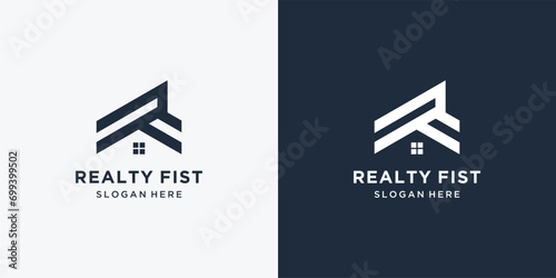Abstract real estate agent logo icon vector design. photo
