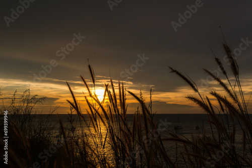sunset over the sea