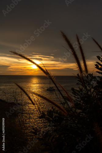 sunset over the sea
