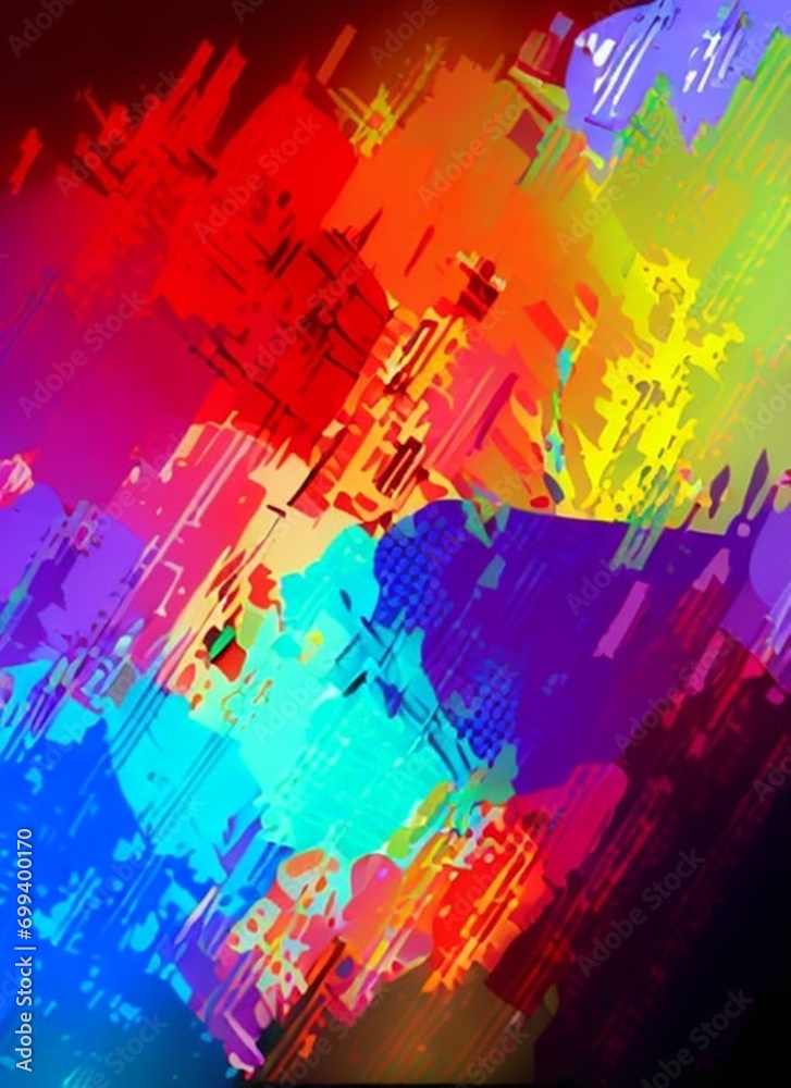 abstract colorful background with splashes