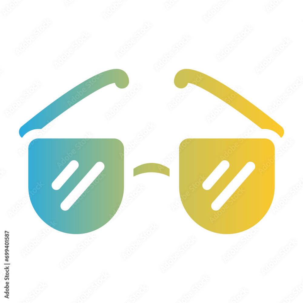 Fashion icon on flat gradient style. glasses icon Fashion icon on flat gradient style. glasses icon