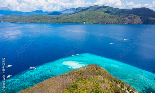The island in Cebu Philippines tropical seashore island in turquoise sea Amazing nature landscape