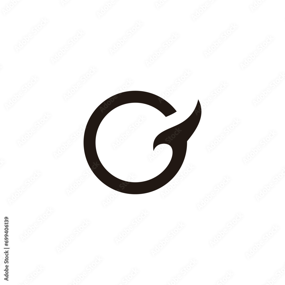 letter g circle hawk simple logo vector letter g circle hawk simple logo vector
