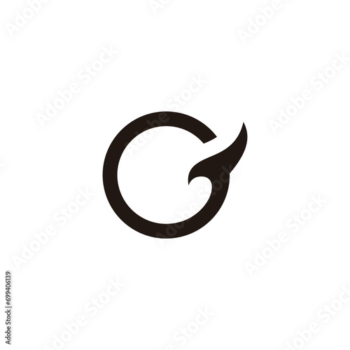 letter g circle hawk simple logo vector