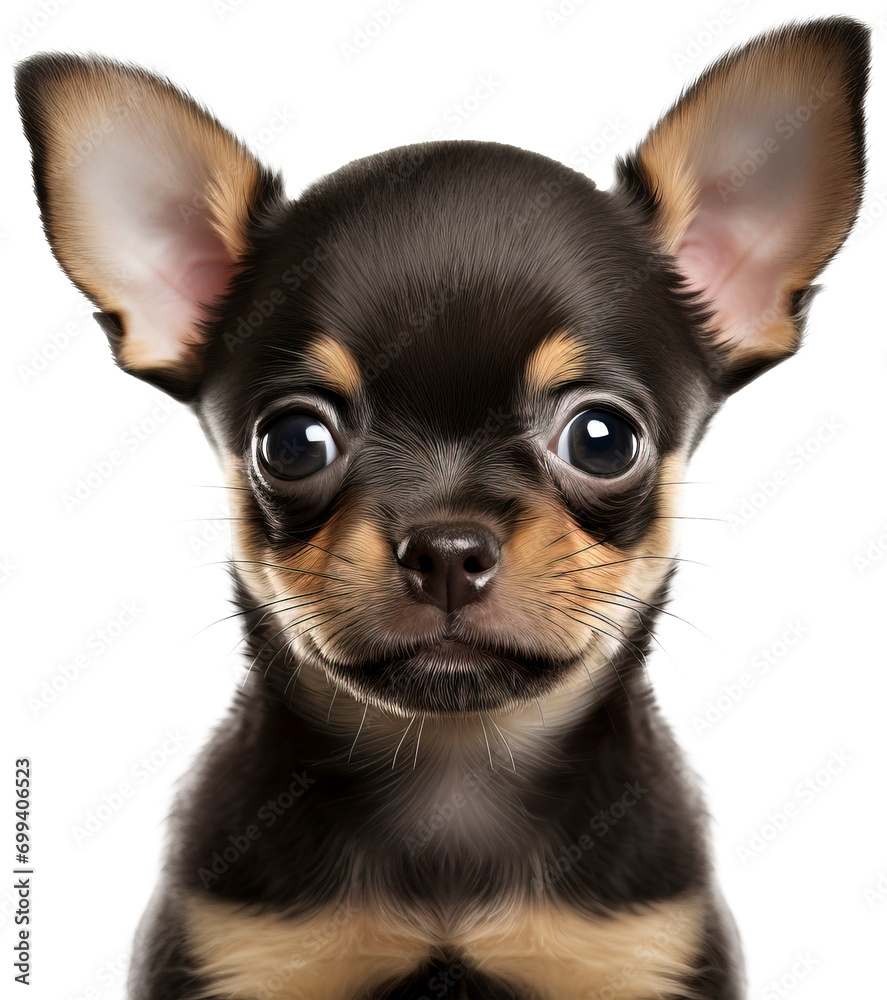 Baby Chihuahua isolated on transparent background. PNG