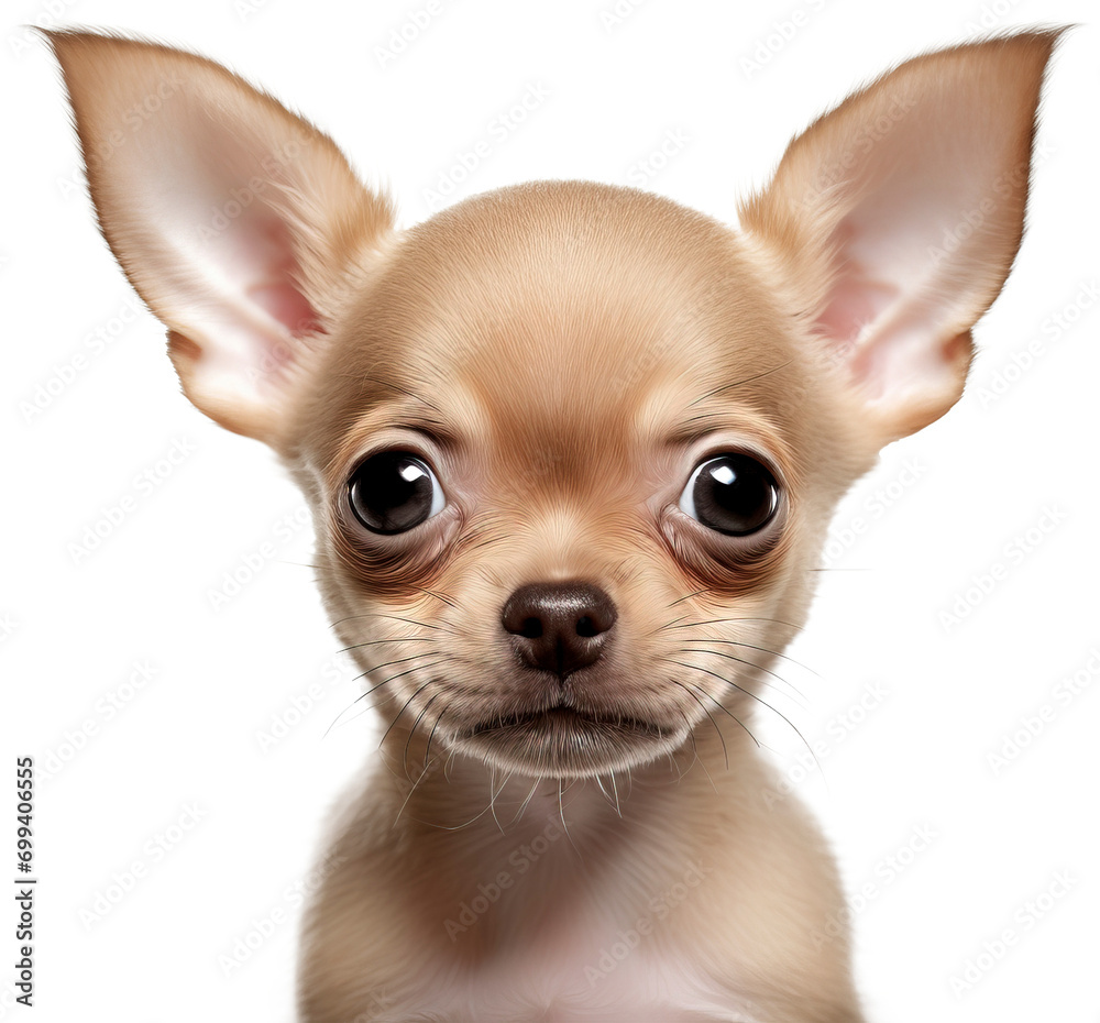 Baby Chihuahua isolated on transparent background. PNG