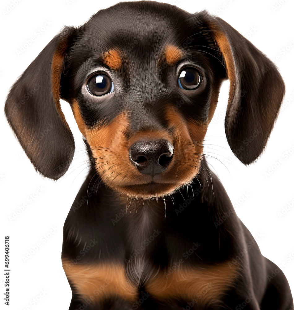 Baby Chiweenie Dog isolated on transparent background. PNG