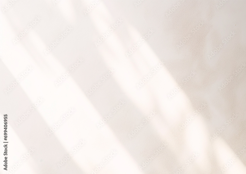 Obraz premium 白い壁に落ちる影, ミニマルな自然光