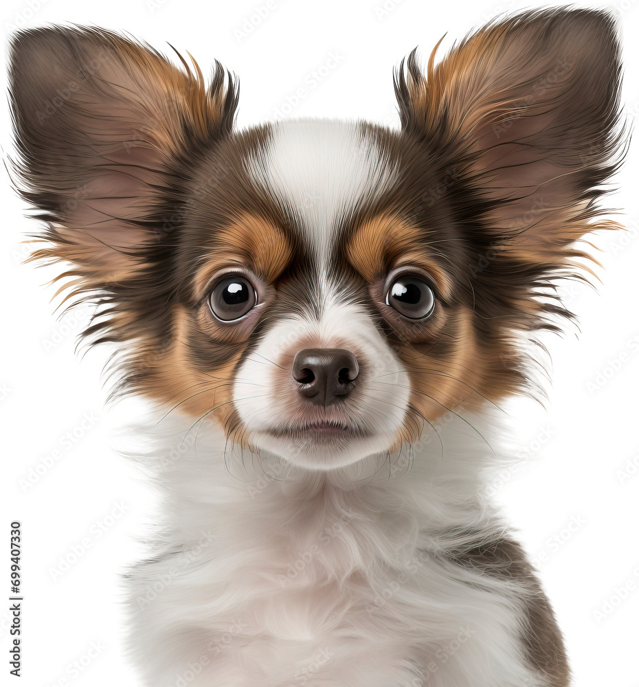 Baby Papillon isolated on transparent background. PNG Baby Papillon isolated on transparent background. PNG