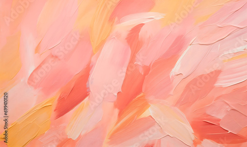 Acrylic paint strokes. Abstract background in pink colors, Generative AI