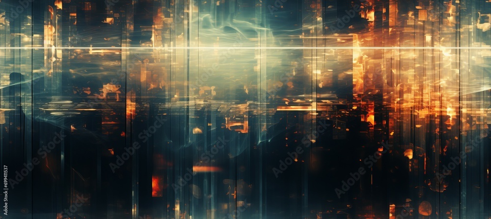 Fototapeta premium Abstract film light leak effect background. Generative AI technology.