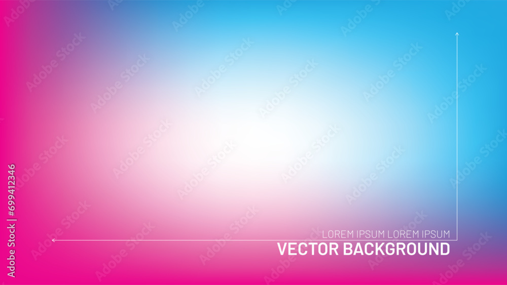 Blurred social media background. Abstract pink, blue gradient design