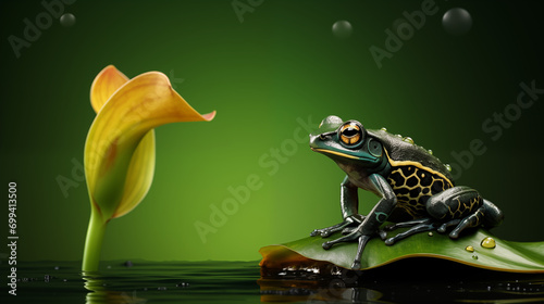 World Frog Day, Held On 20 March, Frog On Tulip Flower Leaf, World Animal Day, World Wetland Day, Happy Leap Day, Wildlife, Generative Ai