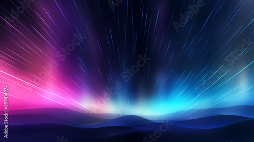 Aurora Over Dunes - blue to pink gradient background 