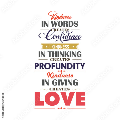 Inspirational love quotes poster template flat symmetric texts layout