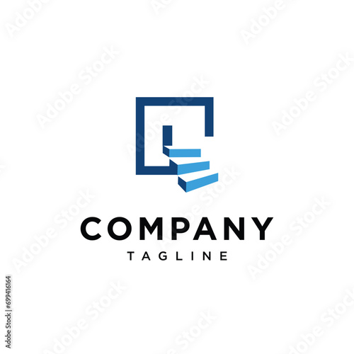 Letter L stair logo icon vector template.eps