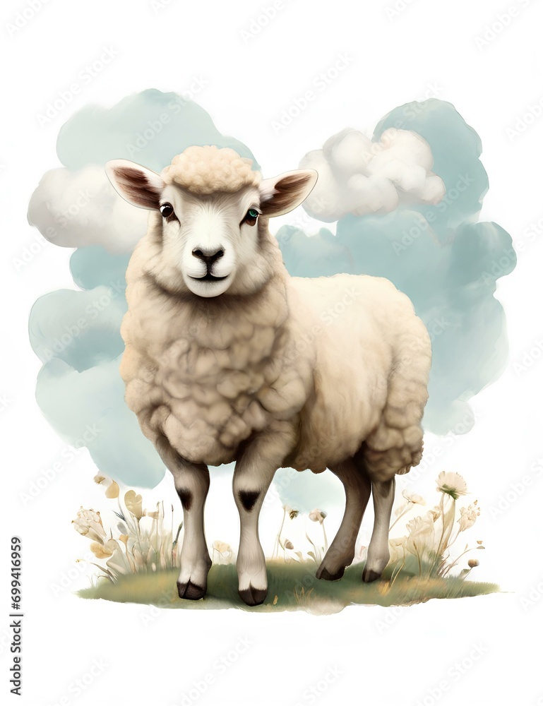 sheep and lamb Generative AI sheep and lamb Generative AI