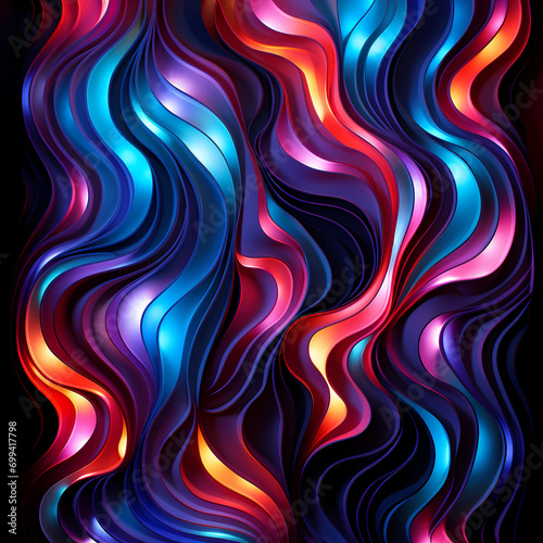 Abstract patterns created by neon lights.