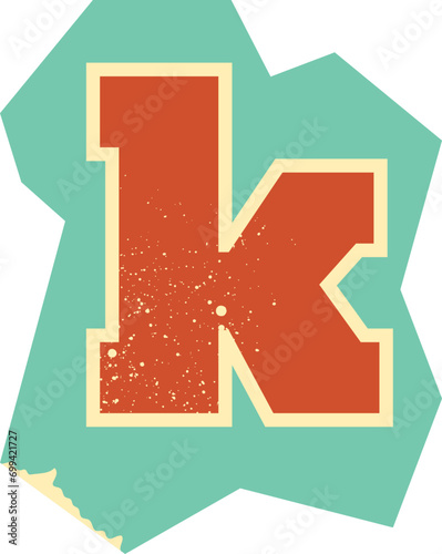 Papercut Lowercase Letter K Scrapbook