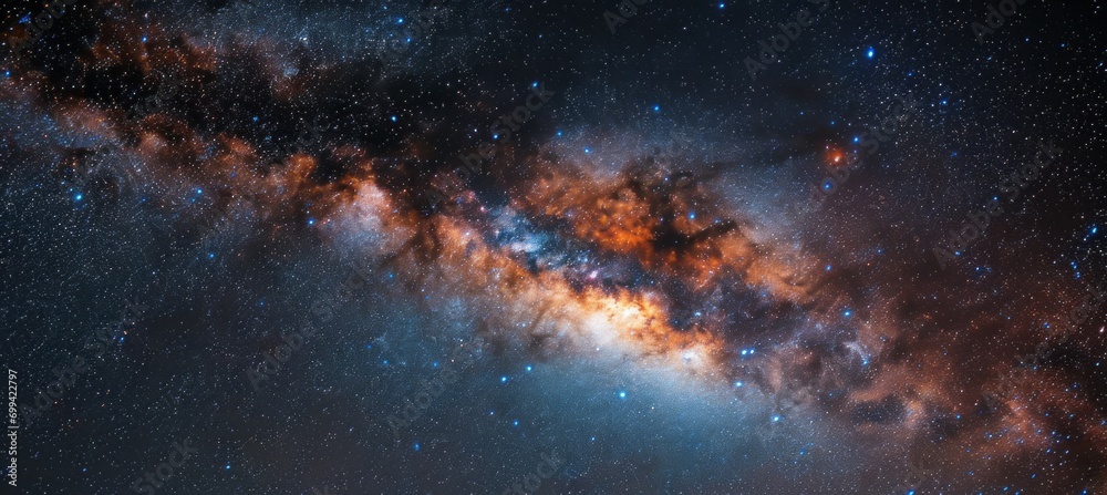 Fototapeta premium Galaxy star space formation. Generative AI technology. 