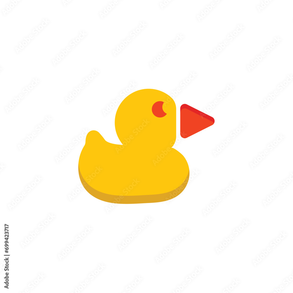 Fototapeta premium play duck button logo design vector.