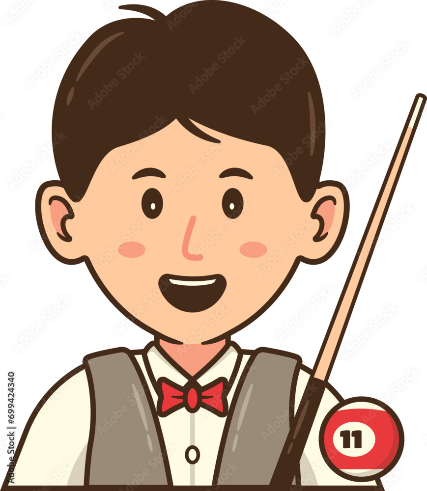 Billiard Player Sports Avatar Character Billiard Player Sports Avatar Character