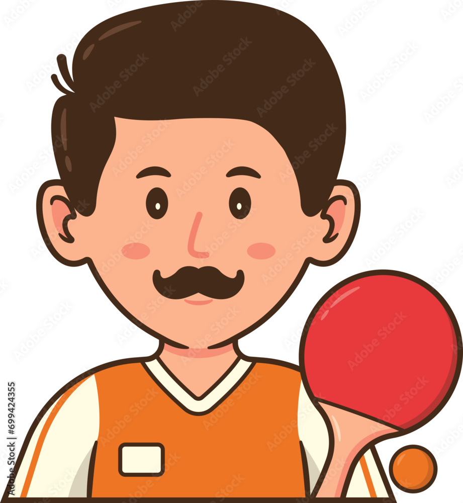Paddlers or Ping Pong Player Sports Avatar Character Paddlers or Ping Pong Player Sports Avatar Character