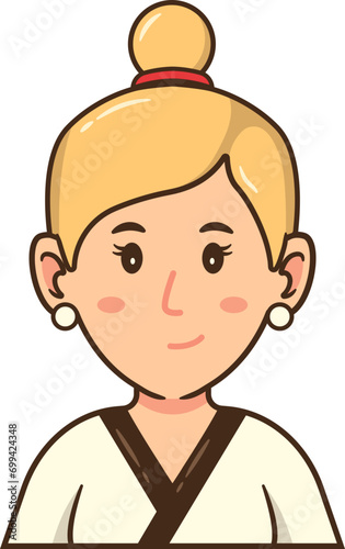Karate Player Sports Avatar Character