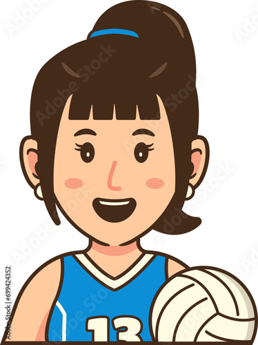 Volleyball Player Sports Avatar Character photo