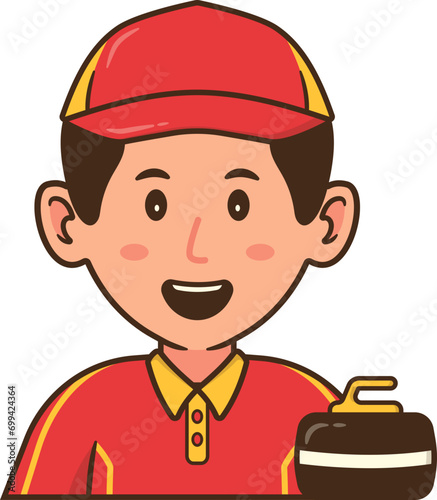 Curling Player Sports Avatar Character