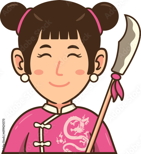 Wushu or Kungfu Player Sports Avatar Character